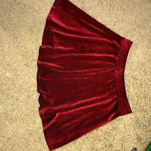 SO M red corduroy skirt